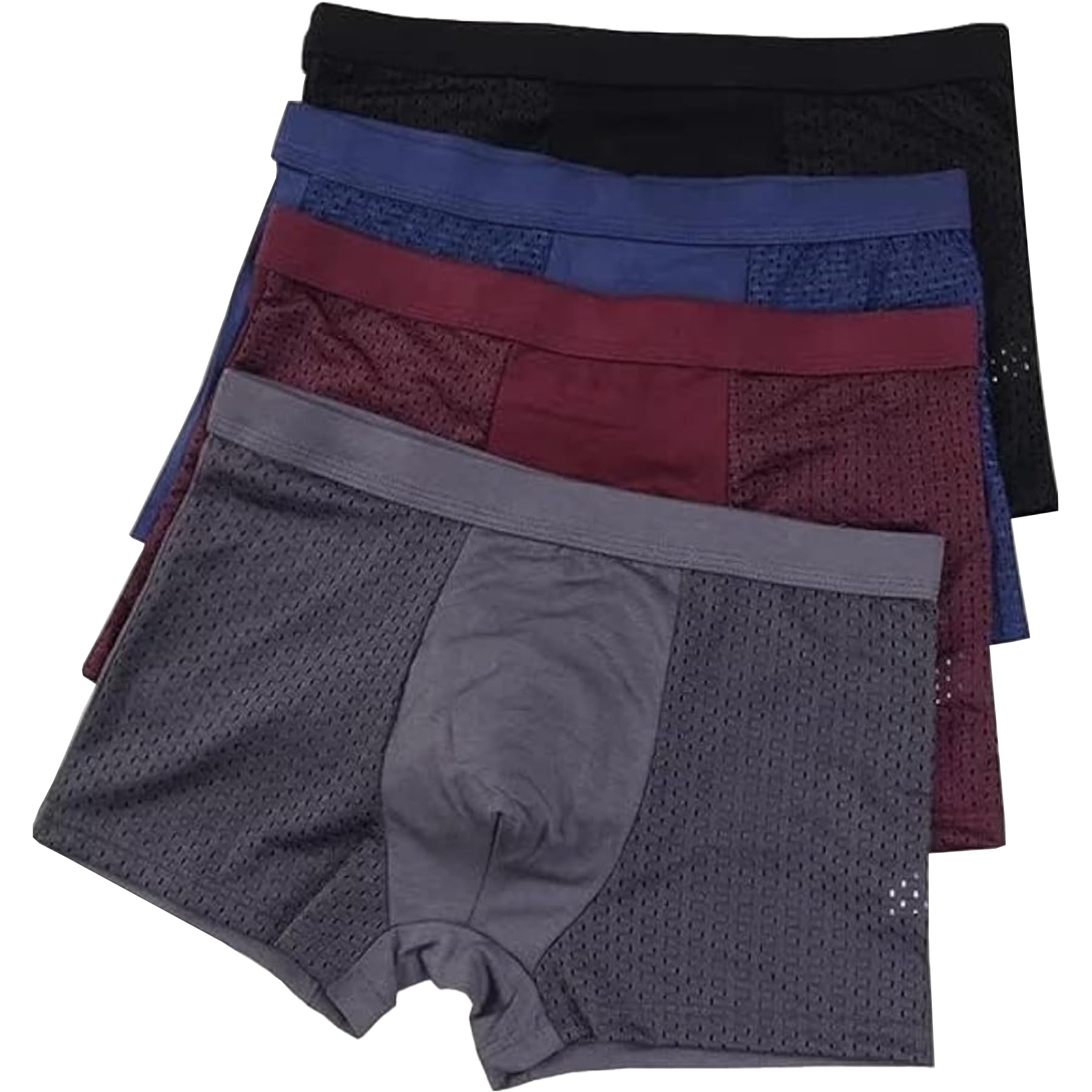 Men’s Breathable Mesh Trunks | Ultra-Soft Microfiber Boxer Briefs | Stretchable Comfort Fit Innerwear | Moisture-Wicking Premium Underwear for Men-image-48