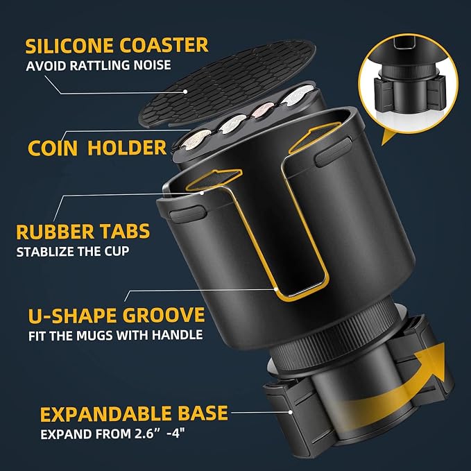 Expansor de Portavasos para Carro con Organizador de Monedas miniatura 3