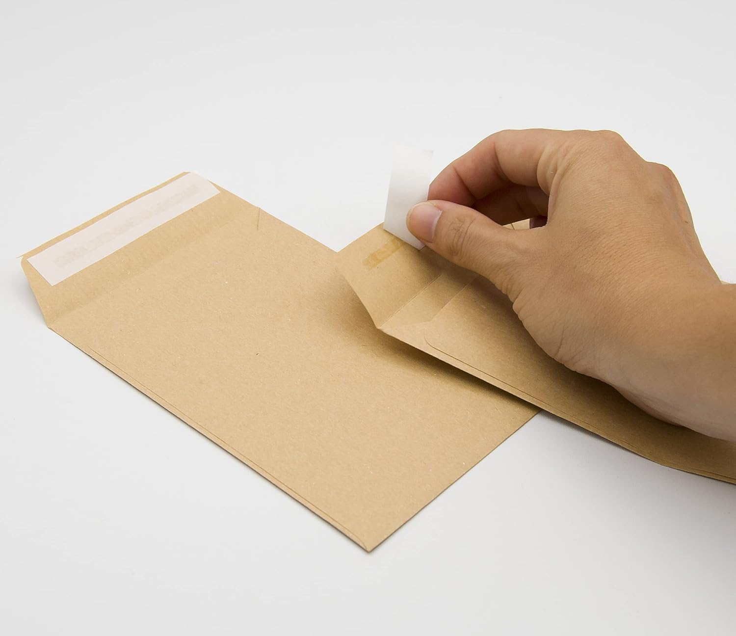 Kraft Paper Envelopes, Small Silicone Strip Envelopes for Invitations or Wedding Guest Gift Bags, 100 x 145 mm, Envelopes for Jewellery or Seeds · M-Office (50 pcs)