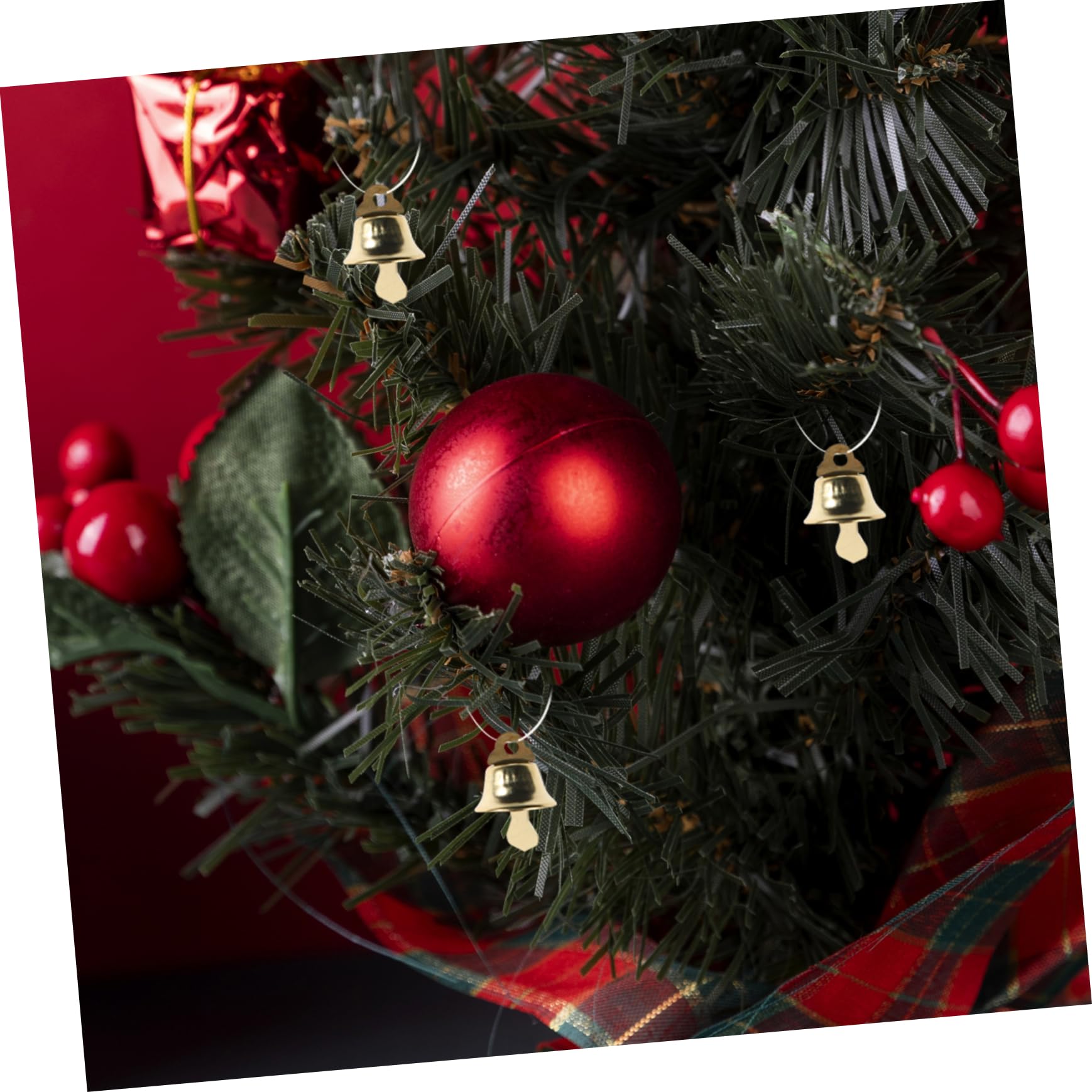 Hemobllo 120 Campanas Navideñas Doradas de Hierro Pequeñas para Colgar en Árbol de Navidad, Accesorios DIY para Manualidades y Adornos Festivos Familiares