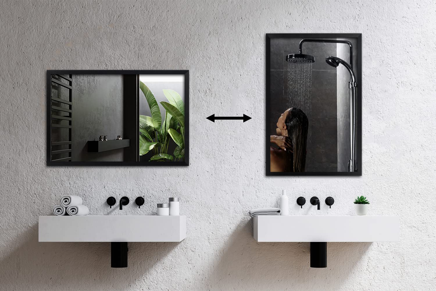Miroir Noir Salle de Bain - Élégance & Style