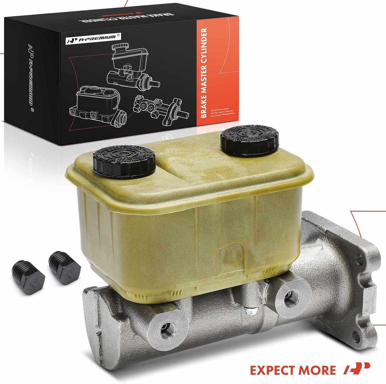 A-Premium Brake Master Cylinder with Reservoir and Cap Compatible with Chevrolet and GMC Vehicles - C60 1980-1984, C70 1980, C7000 1979-1985