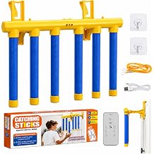 <span>Upgraded Reflex Drop Sticks Challenge Game with Remote Control | Over-The-Door Bracket Reaction Time Training Hand Speed Challenge Game,USB 3 Speed Adjustable for Holiday Party</span>