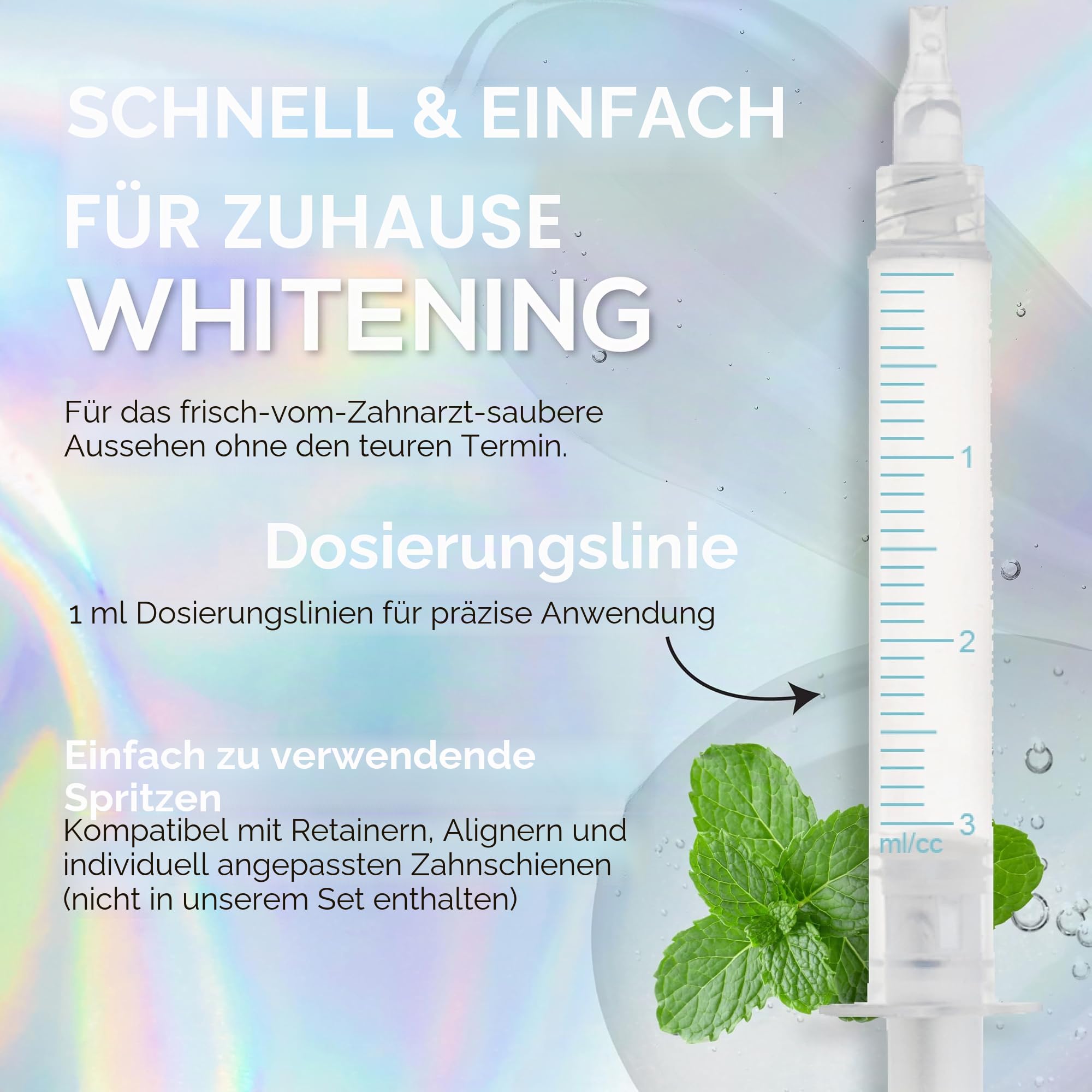 Venus Visage Zahnaufhellung Gel Spritzen (8 Pack) - Zahnaufhellung Kit Nachfüllung für Tabletts - Keine Empfindlichkeit - Sichtbare Ergebnisse (je 3 ml/3,0 ml)