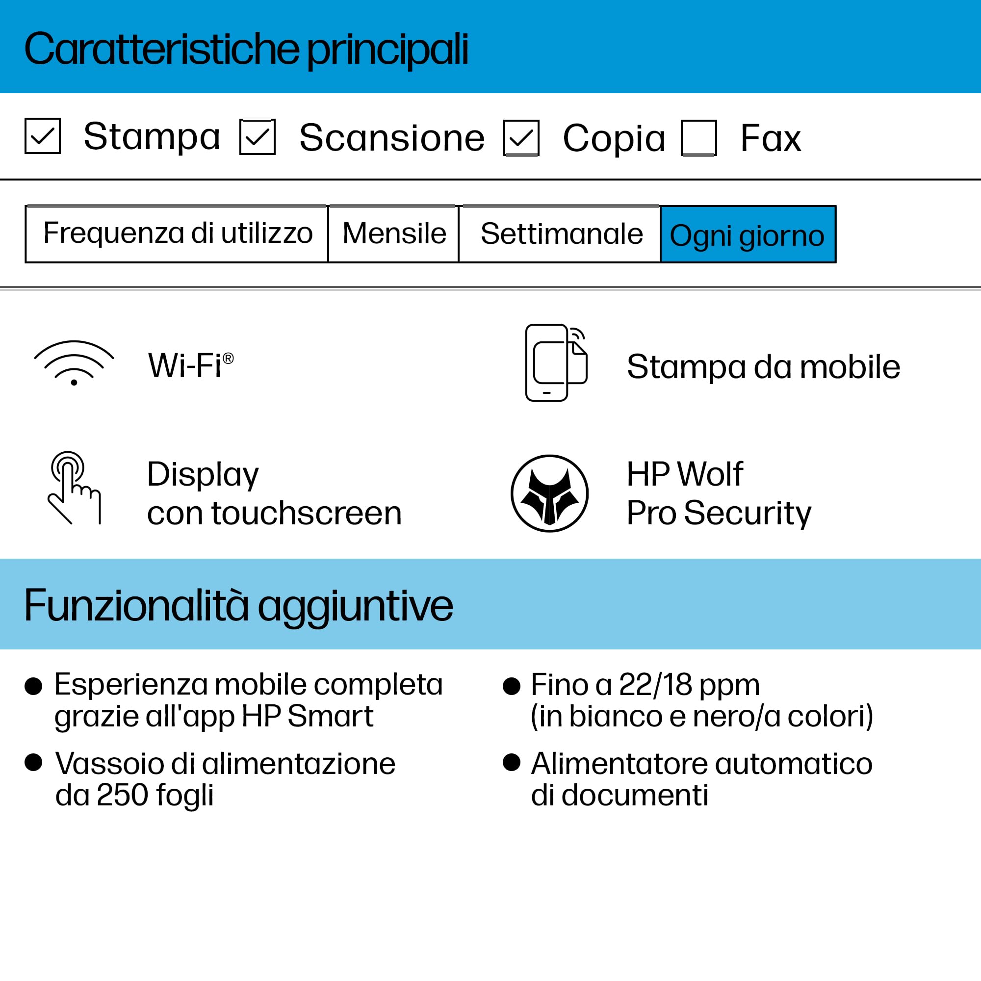 HP OfficeJet Pro 9720e 53N95B, Stampante Multifunzione per Grandi Formati, a Colori, Fronte e Retro Automatico, 22 ppm, Wi-Fi, 3 Mesi di Inchiostro Instant Ink Inclusi, Grigia