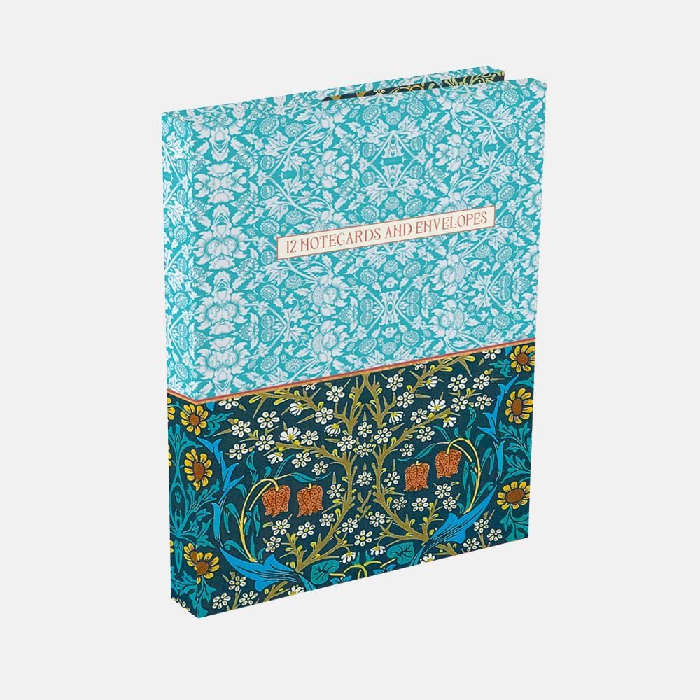 Notecard Wallet – Set of 12 Blank Notecards with Envelopes (126 x 176mm) – Greeting Cards in Wallet for Thank You Notes & Messages (William Morris Blackthorn B) — image 1