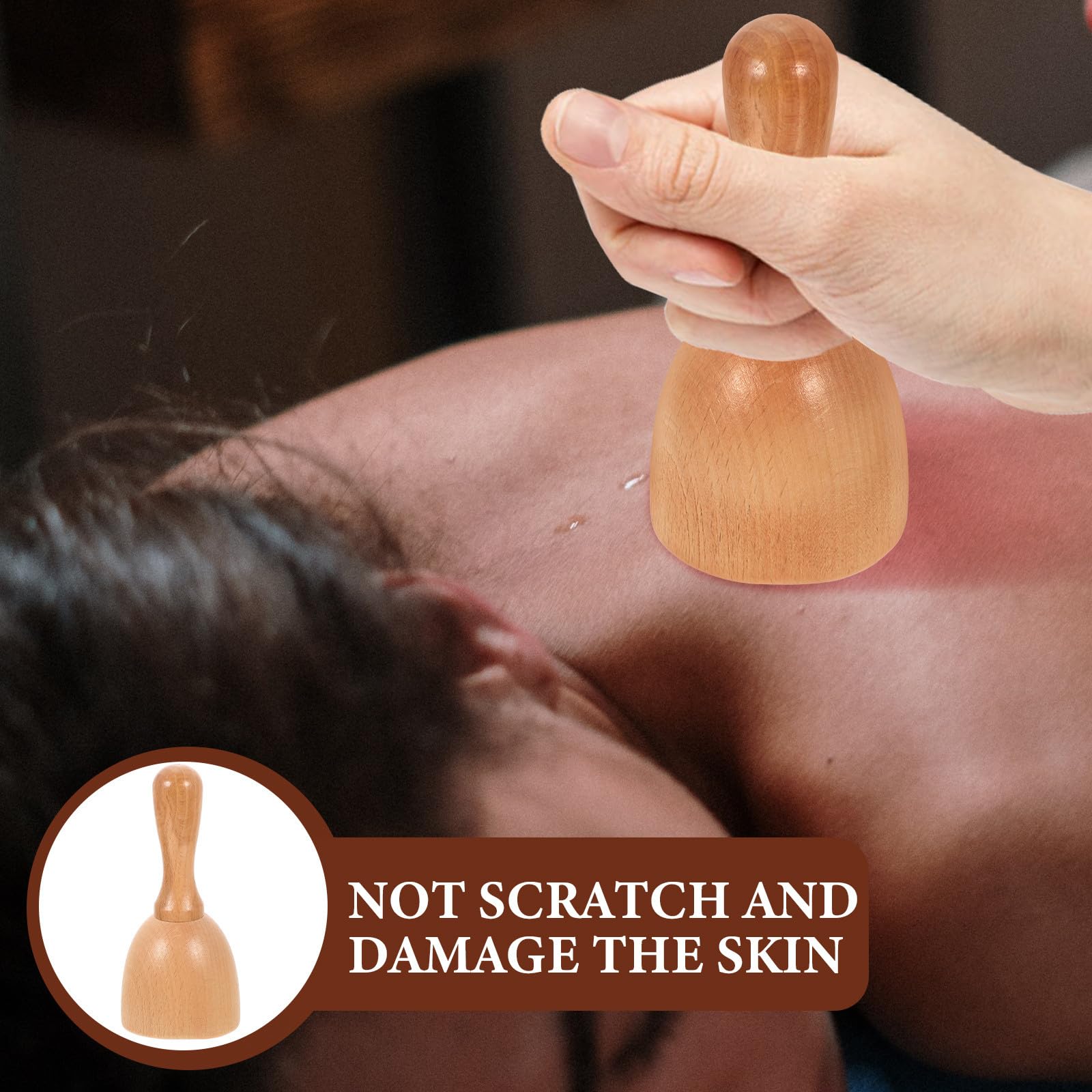 Ciieeo Herramienta de Maderoterapia para Masaje Facial y Corporal Diseño Ergonómico y Mango Antideslizante para Uso Doméstico