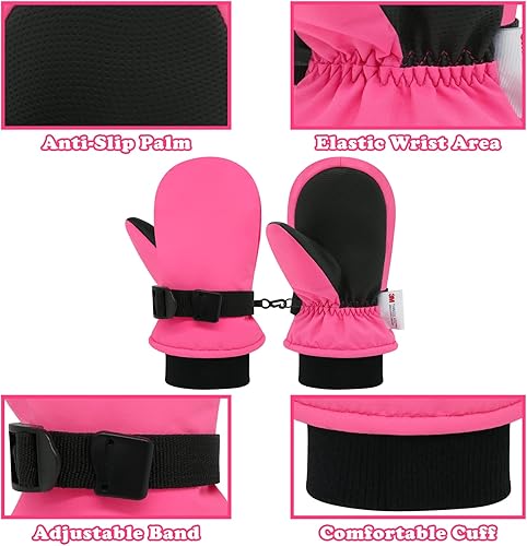 Miniatura 10 de Sarfel Guantes de invierno impermeables para niños pequeños guantes de nieve para niños guantes de esquí para niños guantes de bebé Thinsulate 1-7