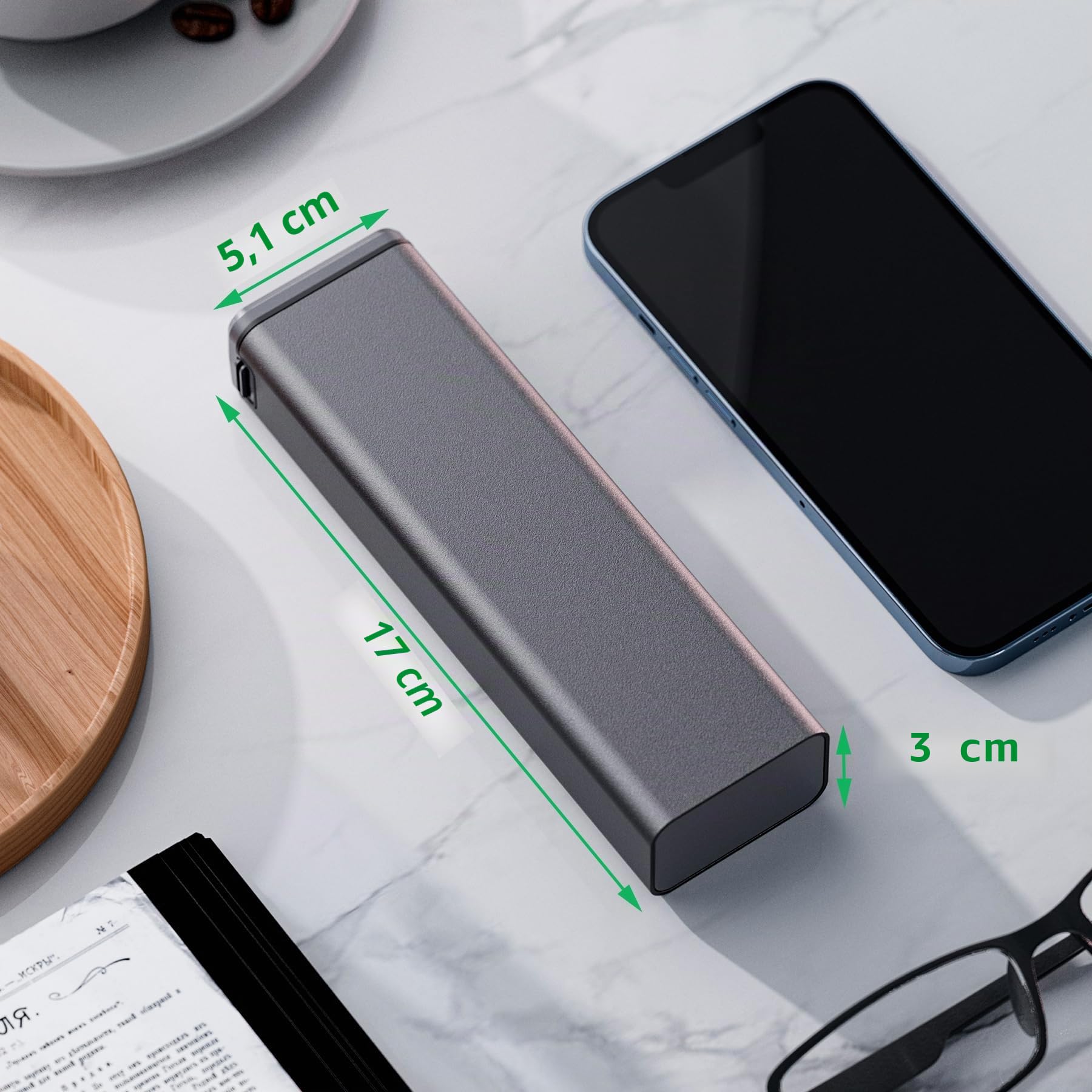 Kursoaya - Pastillero semanal de metal para 7 días, pastillero diario de aluminio de alta calidad, bonito pastillero portátil, soporte de píldoras de gran capacidad para suplementos, píldoras