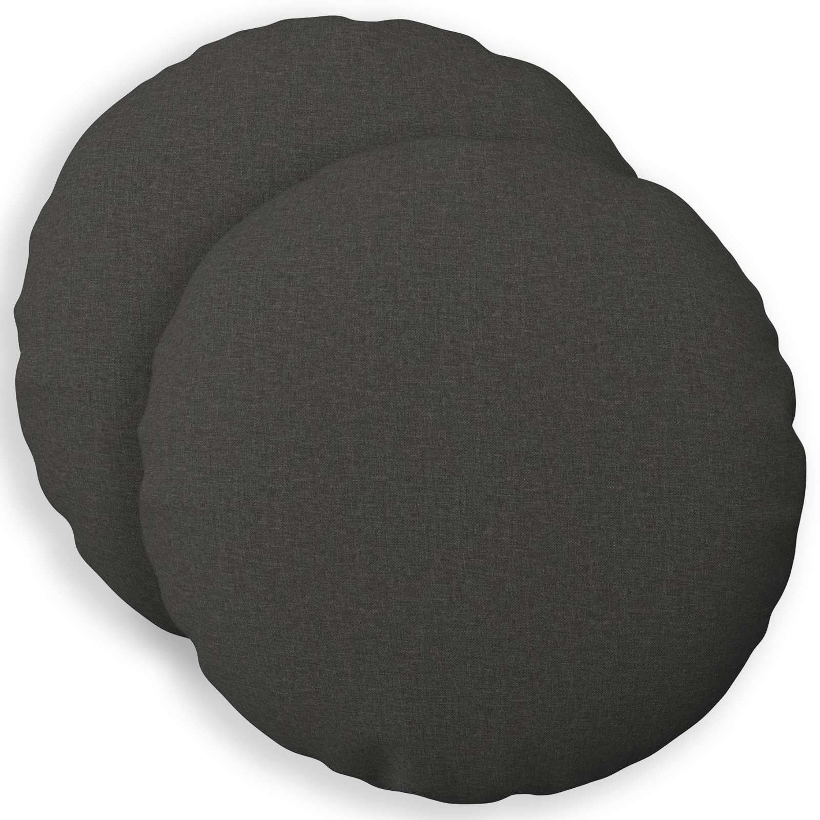 vidaXL Cushion Cover 2 pcs HEERLEN Dark Grey Ø 40 cm