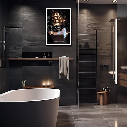 Miniatura 5 de Arte de pared vintage de Halloween para baño, tostadora de risa viva, póster de fantasma, retro, oscuro, academia, gótico, espeluznante, lindo