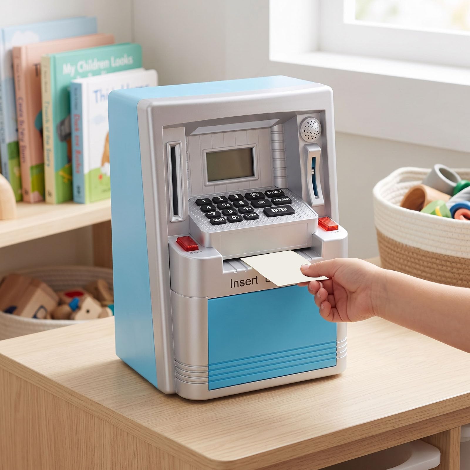 Yctze Salvadanaio Elettronico per Bambini, Contamonete Digitale con Conteggio in Tempo Reale, for Uso Domestico e Risparmio Quotidiano