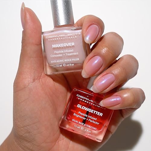 Miniatura 2 de Dermelect Kit de rehabilitación de uñas perfectamente pulidas, corrector de uñas y fortalecedor con péptidos, escualeno y abrillantadores ópticos