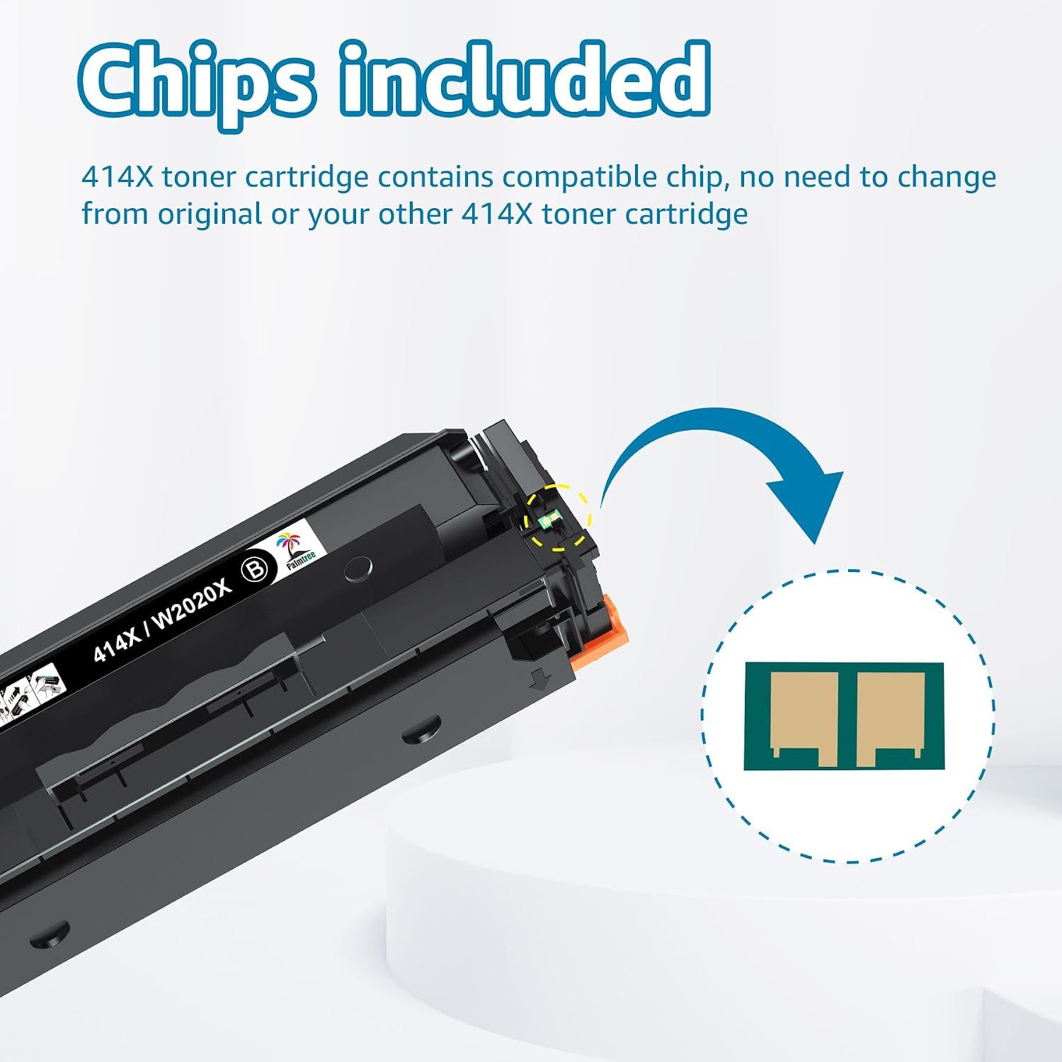 414X Toner Cartridges 4 Pack High Yield (with Chip) Replacement for HP 414X W2020X 414A Toner Cartridges Work for HP Color Laserjet Pro MFP M479fdw M454dw M479fdn M454dn (Black Cyan Magenta Yellow)
