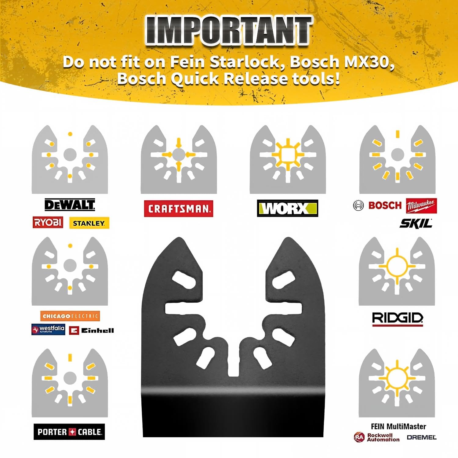 115 cuchillas multiherramienta, cuchillas oscilantes, hojas de sierra oscilantes profesionales universales de titanio, metal, madera y plástico, kits de cuchillas multiherramienta para Dewalt