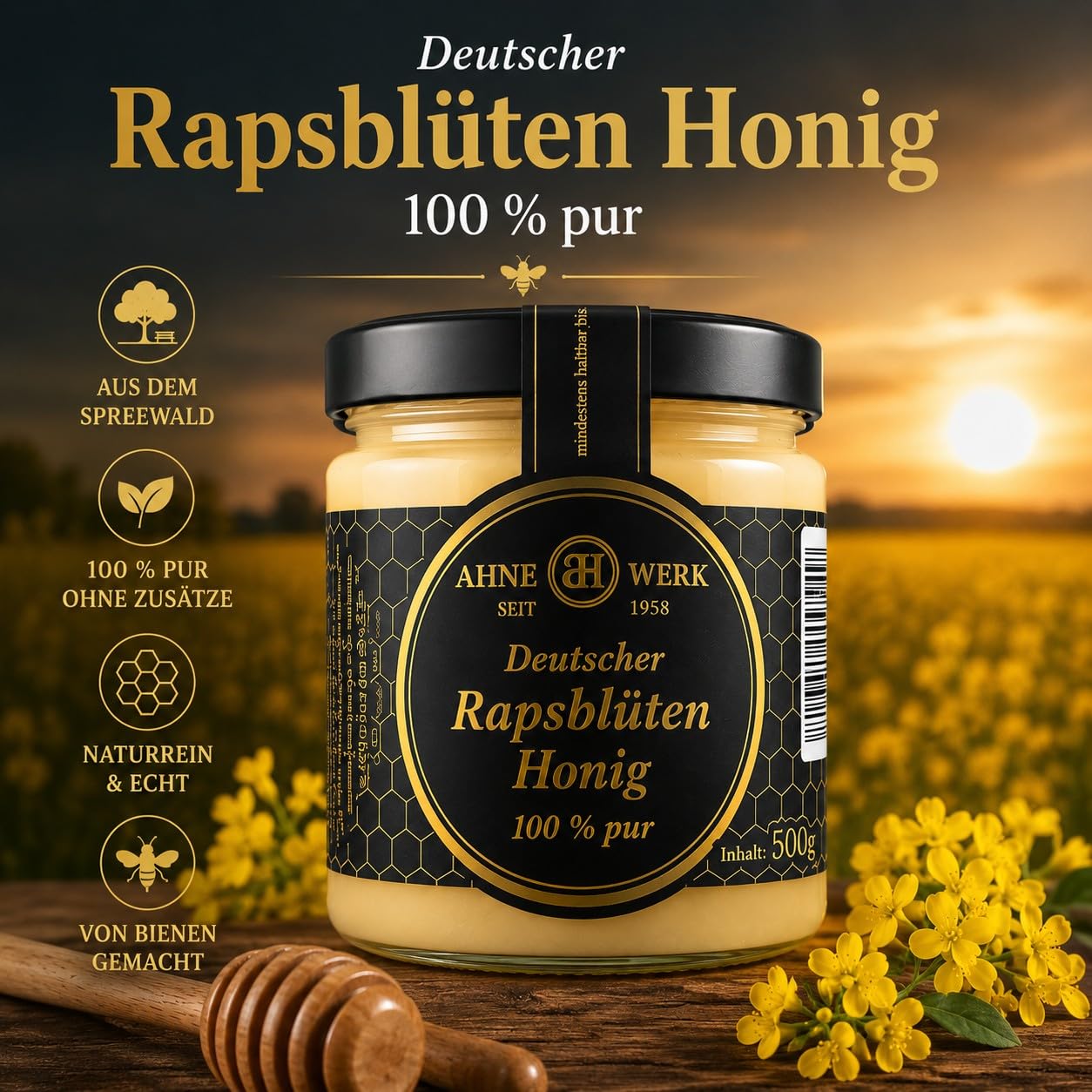 Rapshonig aus dem Spreewald 6 Gläser (6)