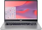 Ordinateur portable Acer Chromebook 317 CB317-1H-C6RK | Intel Celeron N4500 | Écran Full HD IPS de 17,3 po | 4 Go LPDDR4X | 128 Go eMMC | Wi-Fi 6 Intel sans fil AX201 802.11ax | Chrome OS, Argent