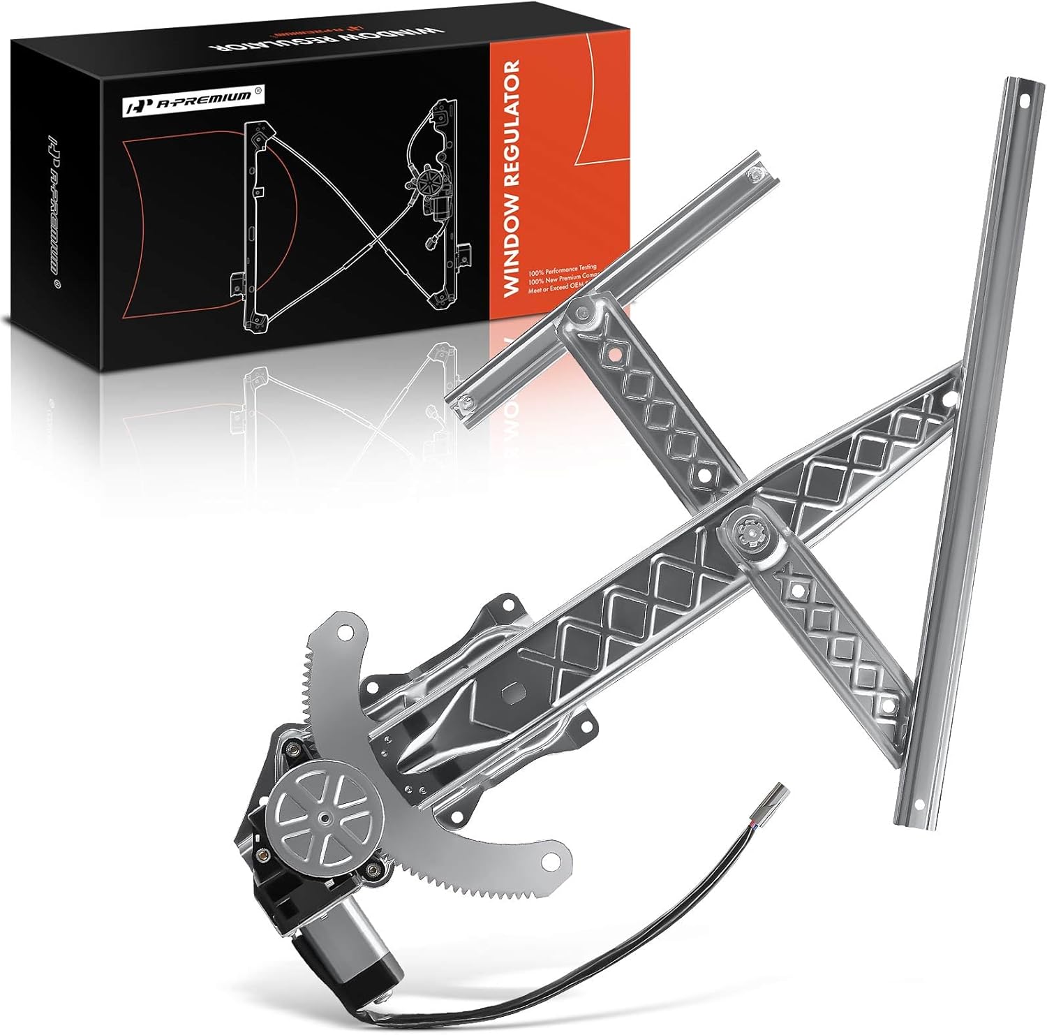 A-Premium Electric Power Window Regulator with Motor Compatible with Ford F-150 1999-2003 F-150 Heritage 2004 F-250 1999 Extended Cab/Standard Cab Pickup Front Left Driver Side Front Driver Side (LH)