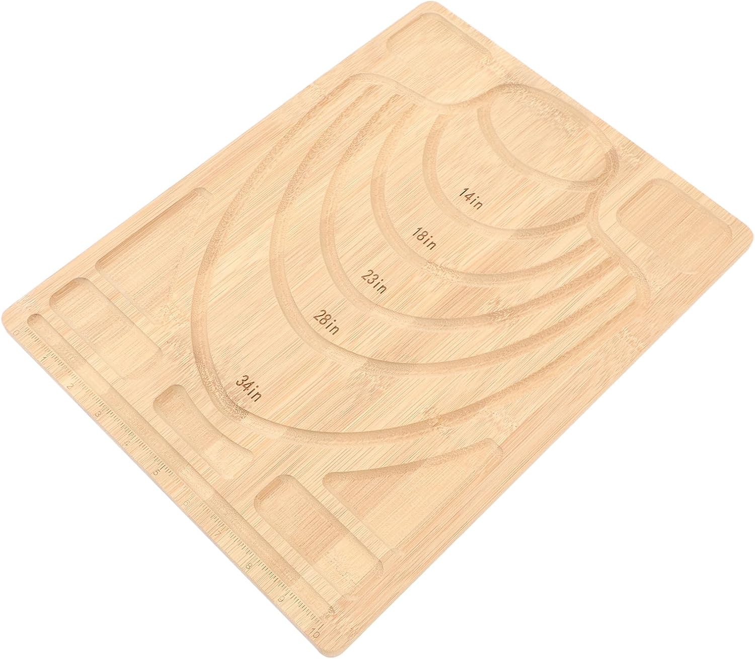 Focket Bead Board, 38x29cm Jewelry Making Board with Bead Grooves and Length Measurements for Necklace and Bracelet Design