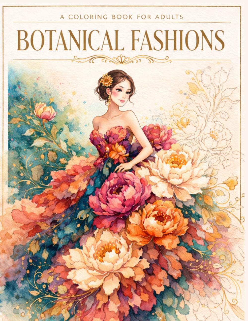 BOTANICAL FASHIONS: A Premium Adult Coloring Book