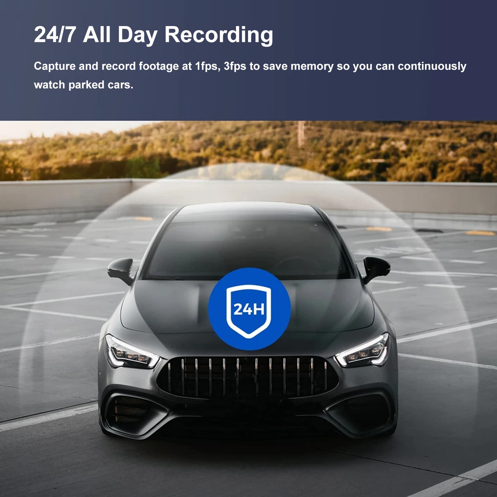 Diyeeni Kamera z Przodu i z Tyłu, 4K Ultra HD+1080P Kamera na Samochody, Wbudowany GPS, Mini Samochód, Aplikacja, Nokt Widzenia, Czujnik G, Tryb Parkingowy 24h, Nagrywanie Pętli