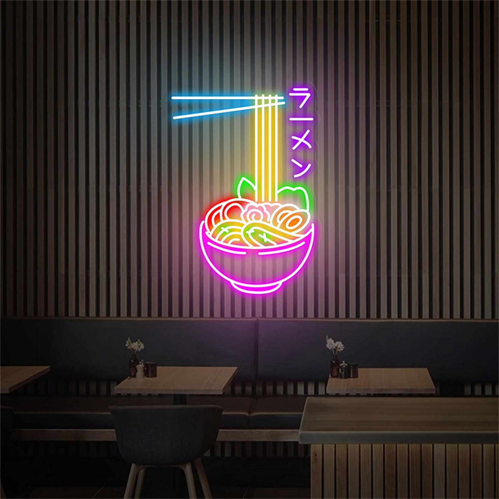 FINOTI Ramen Led Neon Lights for Wall Decor Noodle Light Up Signs for Restaurant Home Bar Kitchen Cafe Japanese Noodle Shop Decorations USB With Switch,S