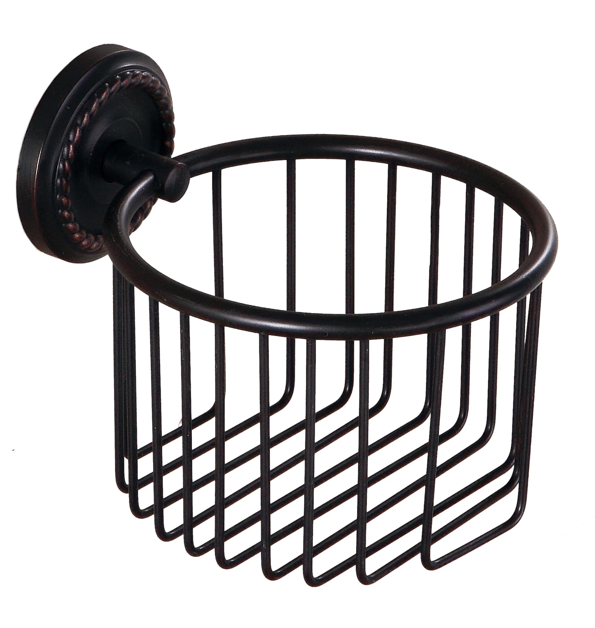 Vintage Toilet Paper Holder Wall Mounted Bathroom Roll Tissue Wire Basket, Antique Brass — Amazon image 12