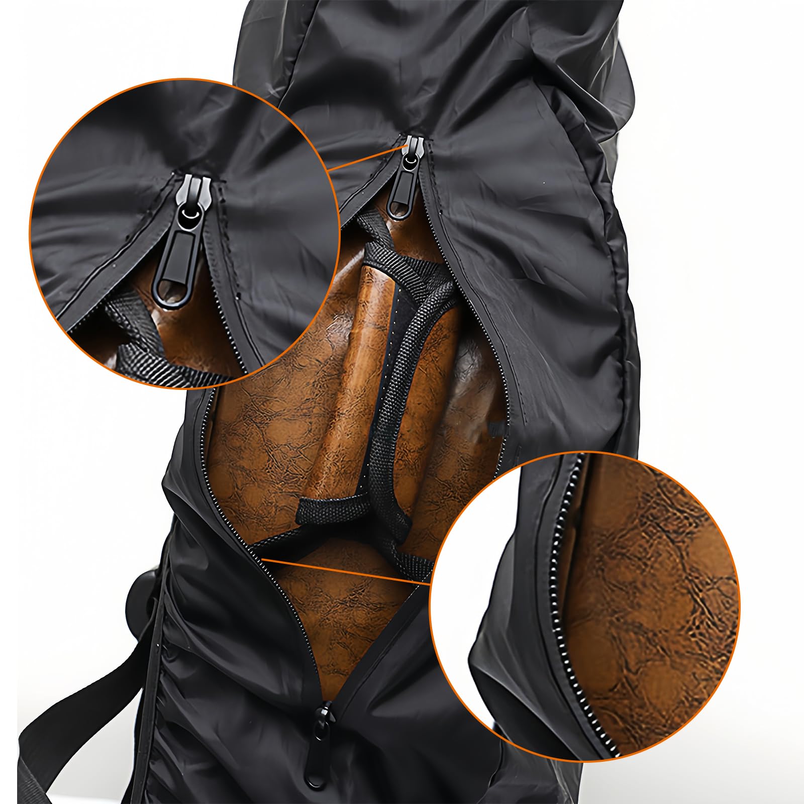 Musiin Electric Guitar Bag Rain Cover - Waterproof Protection with Lightweight and Foldable Design, Black - Image 4