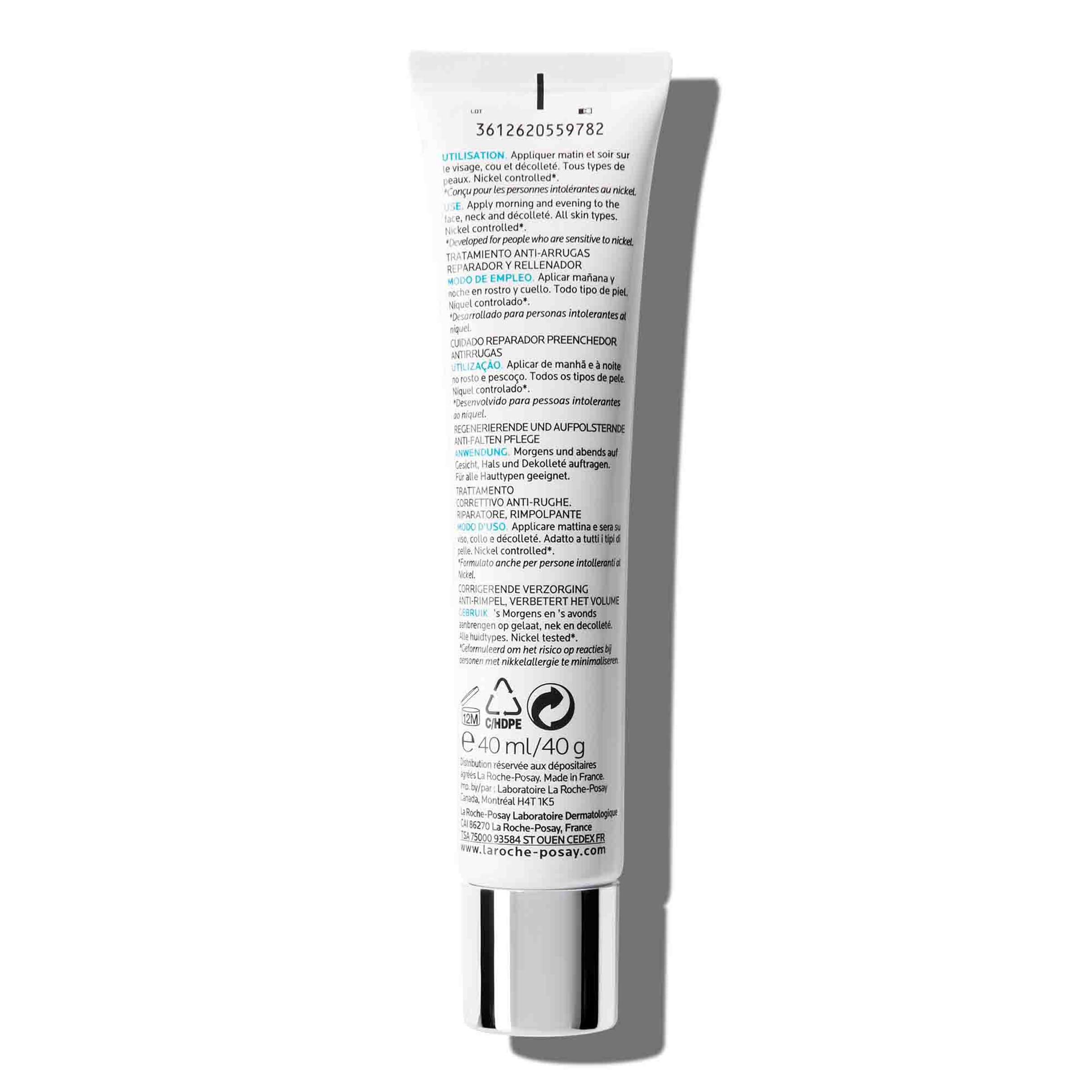 La Roche Posay Crema, Cuidado Antiarrugas, Repara e Hidrata, Enriquecido con Ácido Hialurónico, Vitamina B5 y Agua Termal, Para todo tipo de piel, Hyalu B5, 40 ml