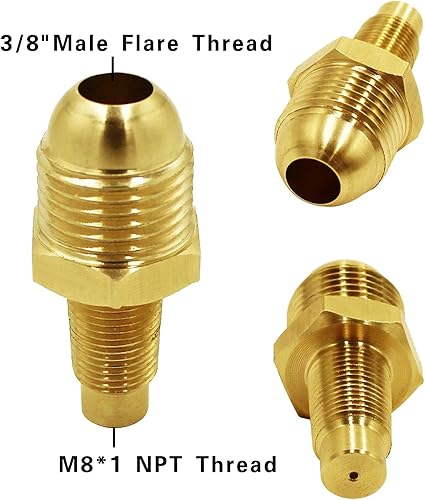 Miniatura 8 de Regulador de propano y manguera para piezas de repuesto universales de regulador de parrilla, manguera trenzada de acero inoxidable de 4 pies,