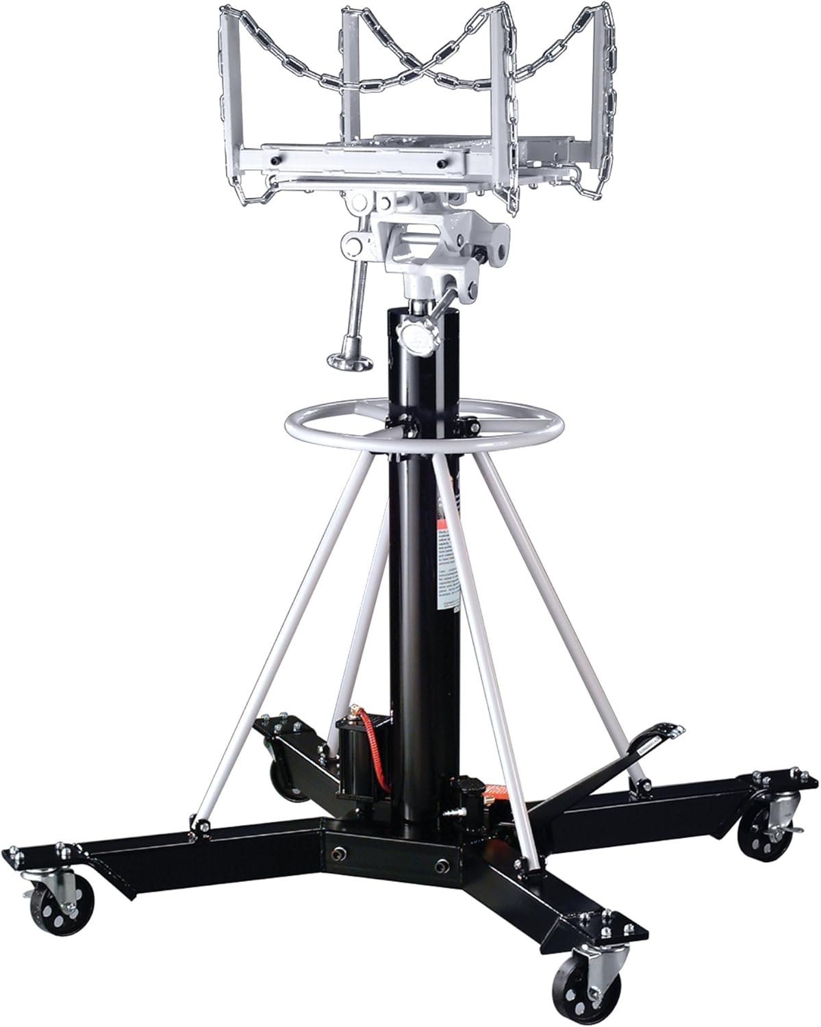 Omega 42001 Black Telescopic Transmission Jack - 1 Ton Capacity