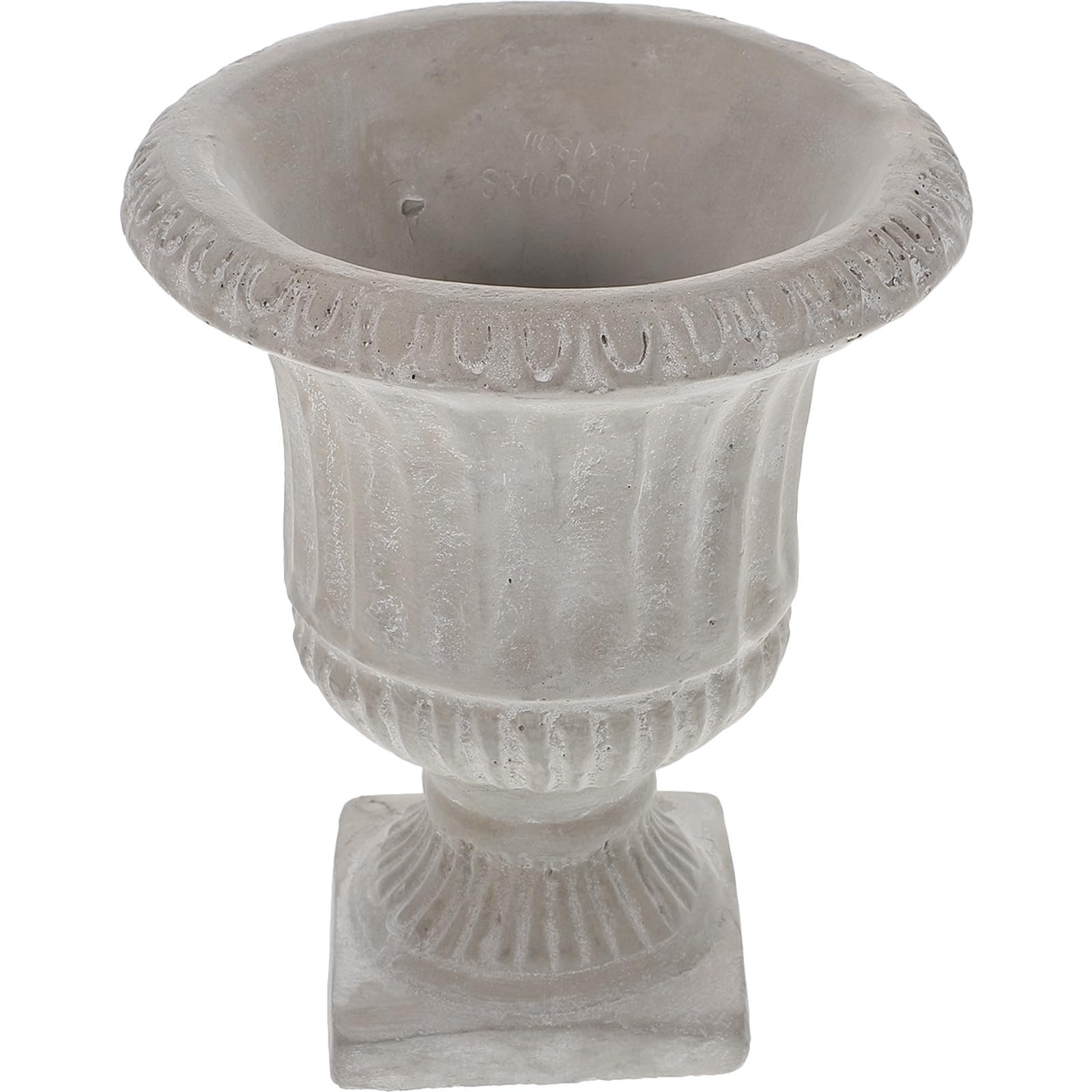 Vase en ciment STOBAZA stable contre chutes de plantes