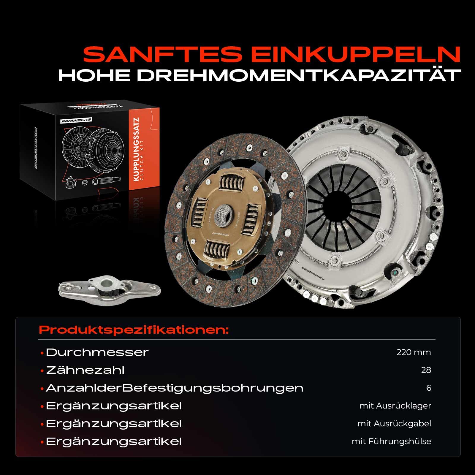 Frankberg Kupplungssatz mit Ausrücklager 02T141719G