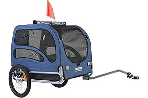 Large Dog Bike Trailer Supports 100lbs Pet Cart