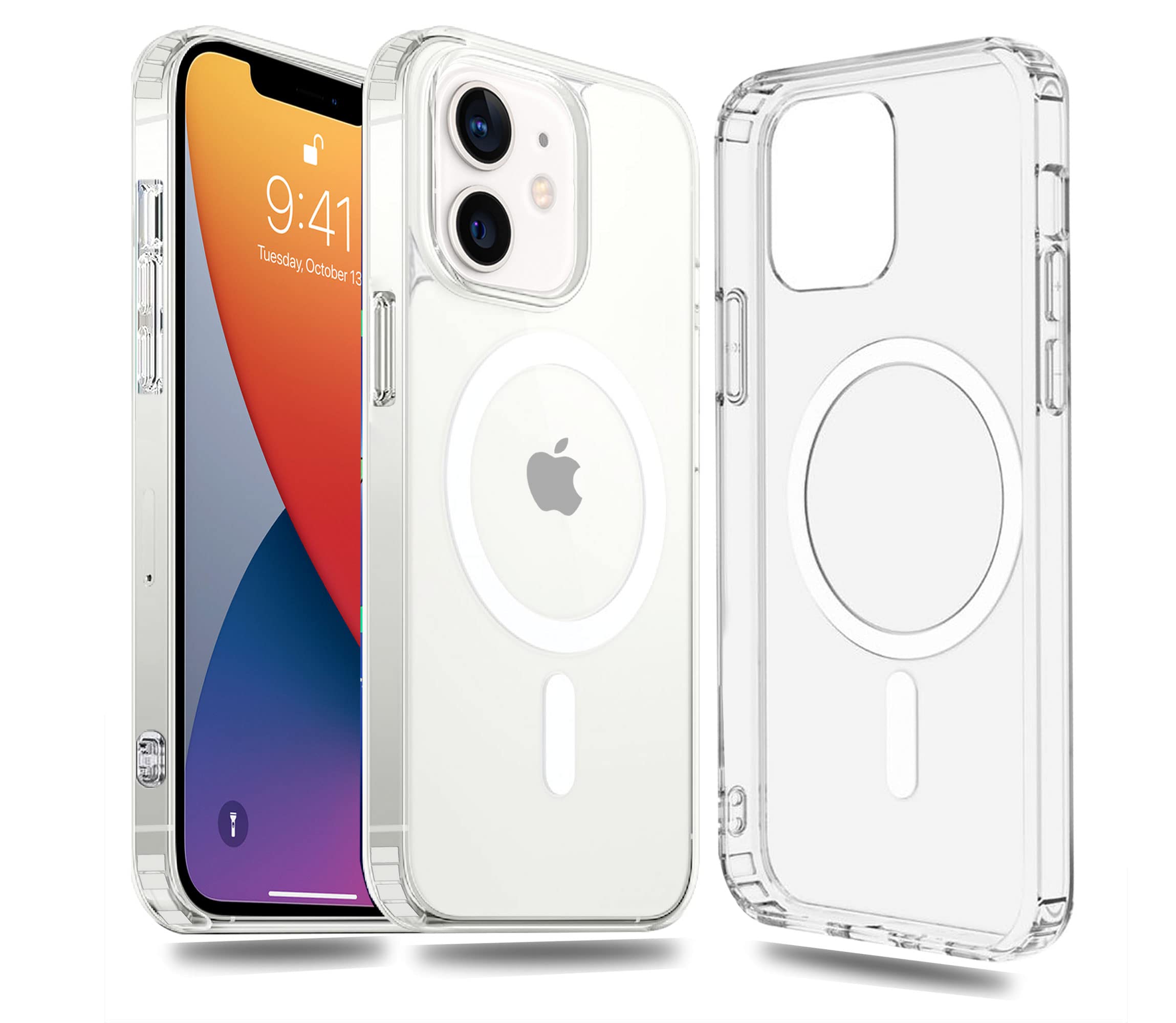 A rtistque Clear Back Cover Case for iPhone 12 Compatible with MagSafe| Acrylic | Case for iPhone 12 | Shockproof TPU Protective Design - Transparent (B0C57D775M) Amazon Price History, Amazon Price Tracker