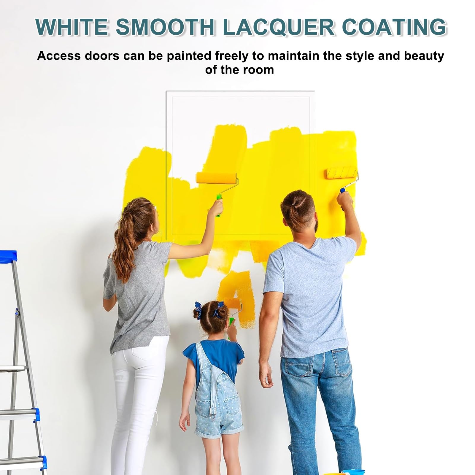 Unterputz-Wandlochabdeckung, lackierbare weiße Aluminium-Zugangsklappe, Inspektionslukentür 20"x32"/24"x48", verdeckte Zugangstüren für Sanitärkabel(6x6in/15x15cm)