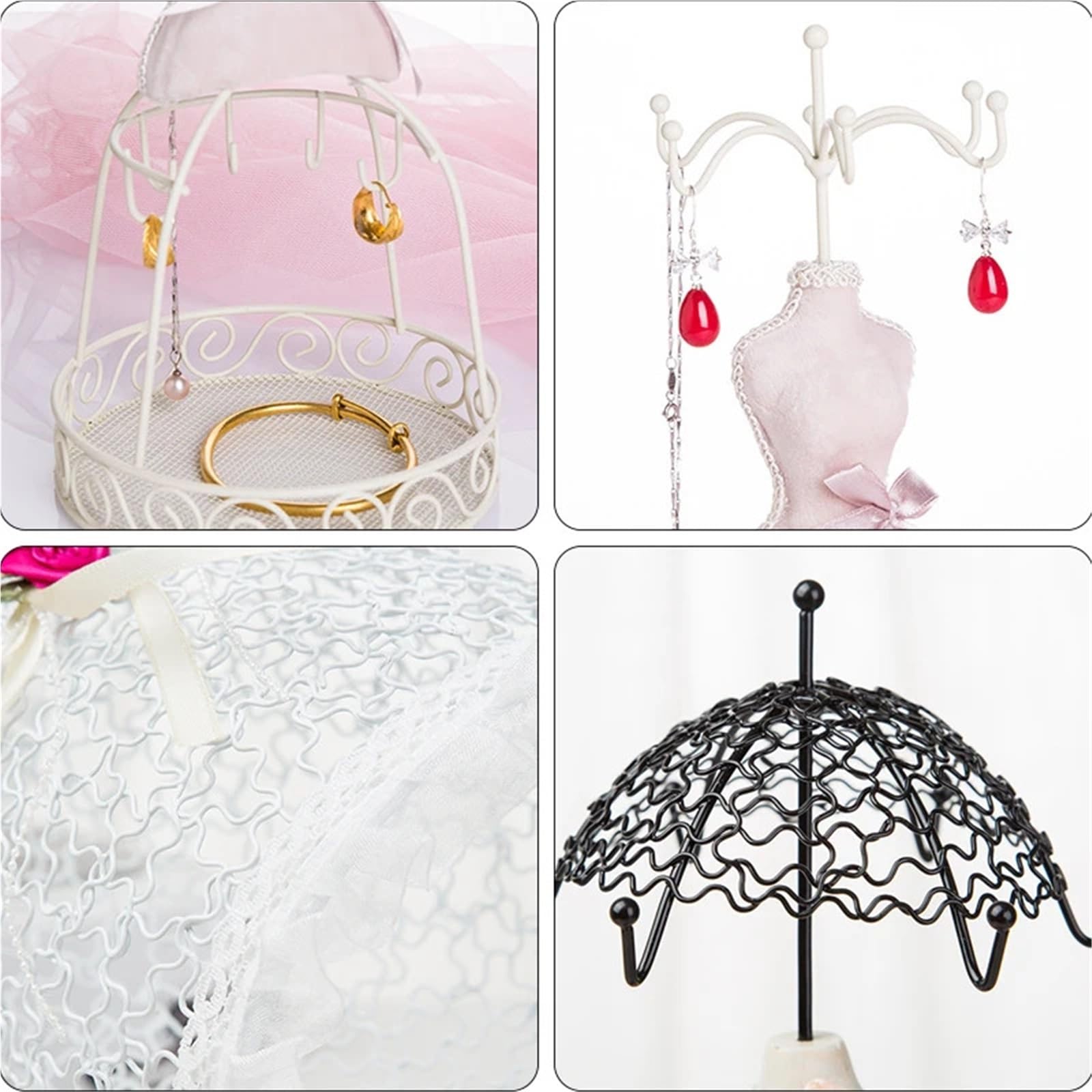 Soporte De Joyería Arte Del Hierro Estilo Princesa