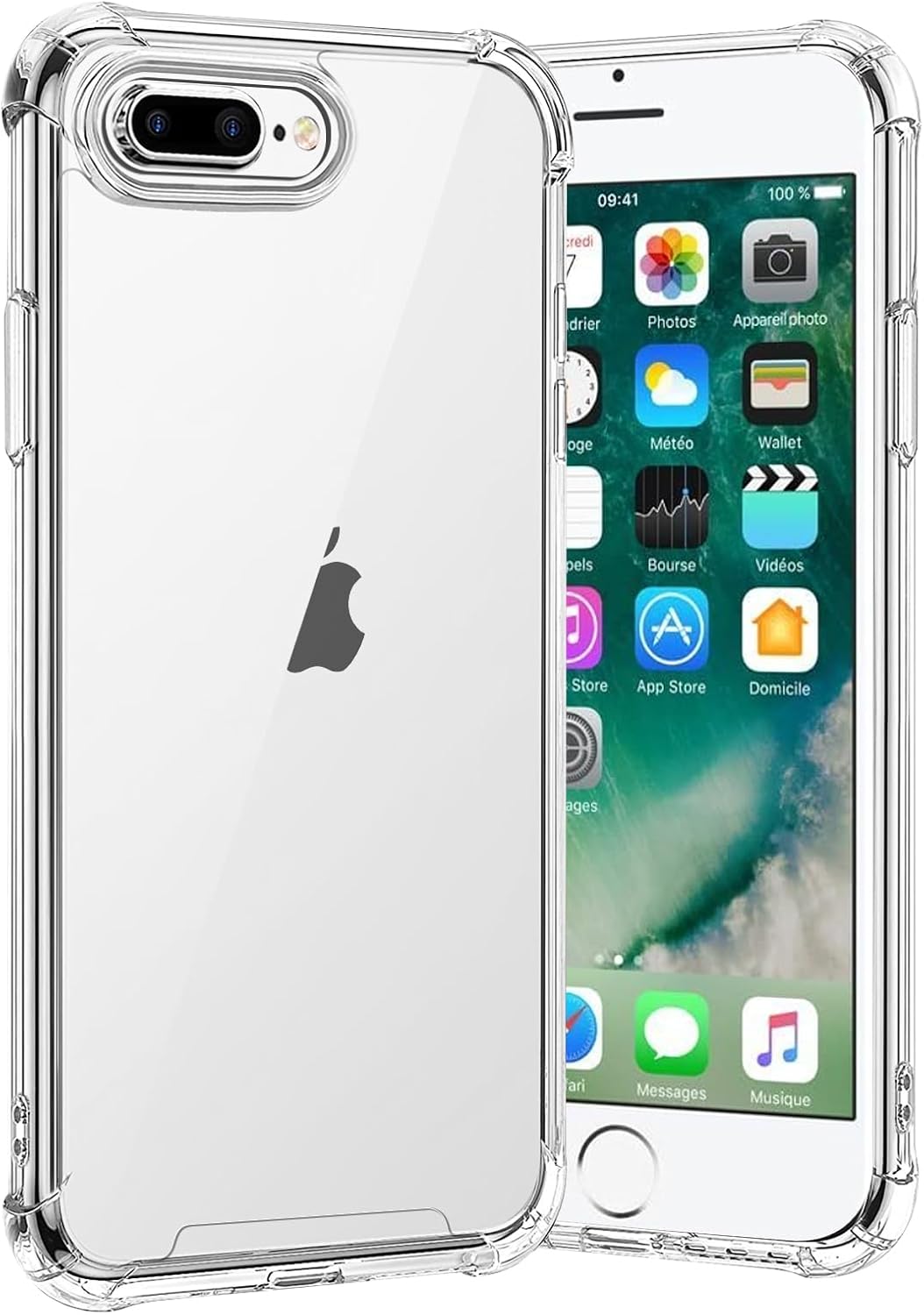 Gueche Compatible With IPhone 8 Plus & 7 Plus, Clear Phone Case, Anti- Scratch And Shock Absorption, Basic Case For IPhone 8 Plus Hülle Funda Case - Clear - View #5