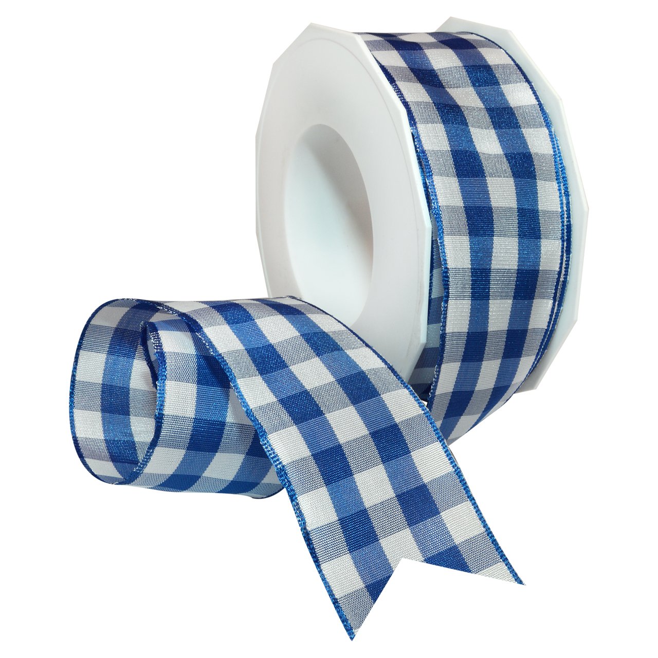 Morex Ribbon Karo Ribbon, 1.5" x 22 Yd, Royal Blue