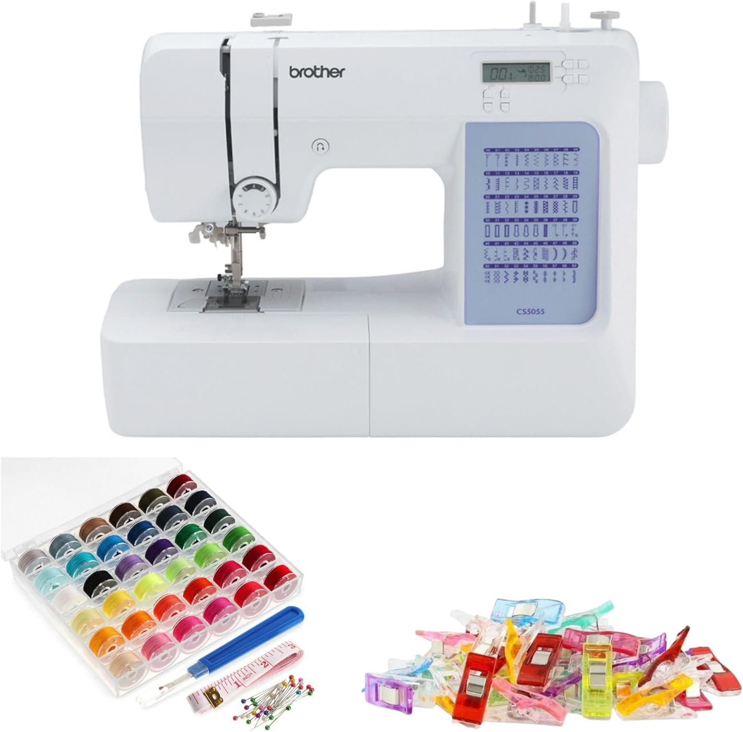 Brother CS5055 60Stitch Computerized Sewing Machine (White