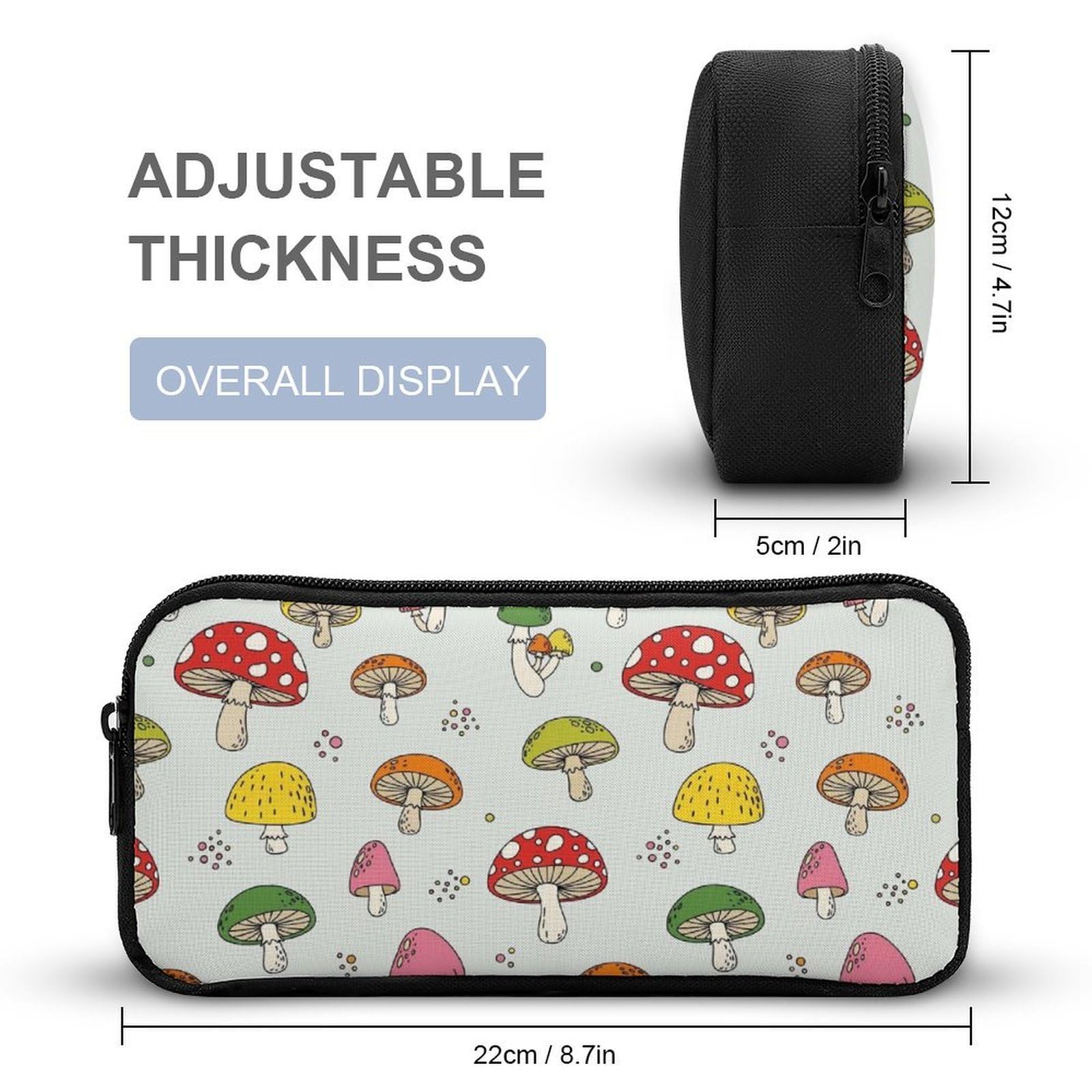 Ensemble sac à dos Mushroom Butt (2) avec sac à lunch et trousse de maquillage, boîte de rangement à bandoulière