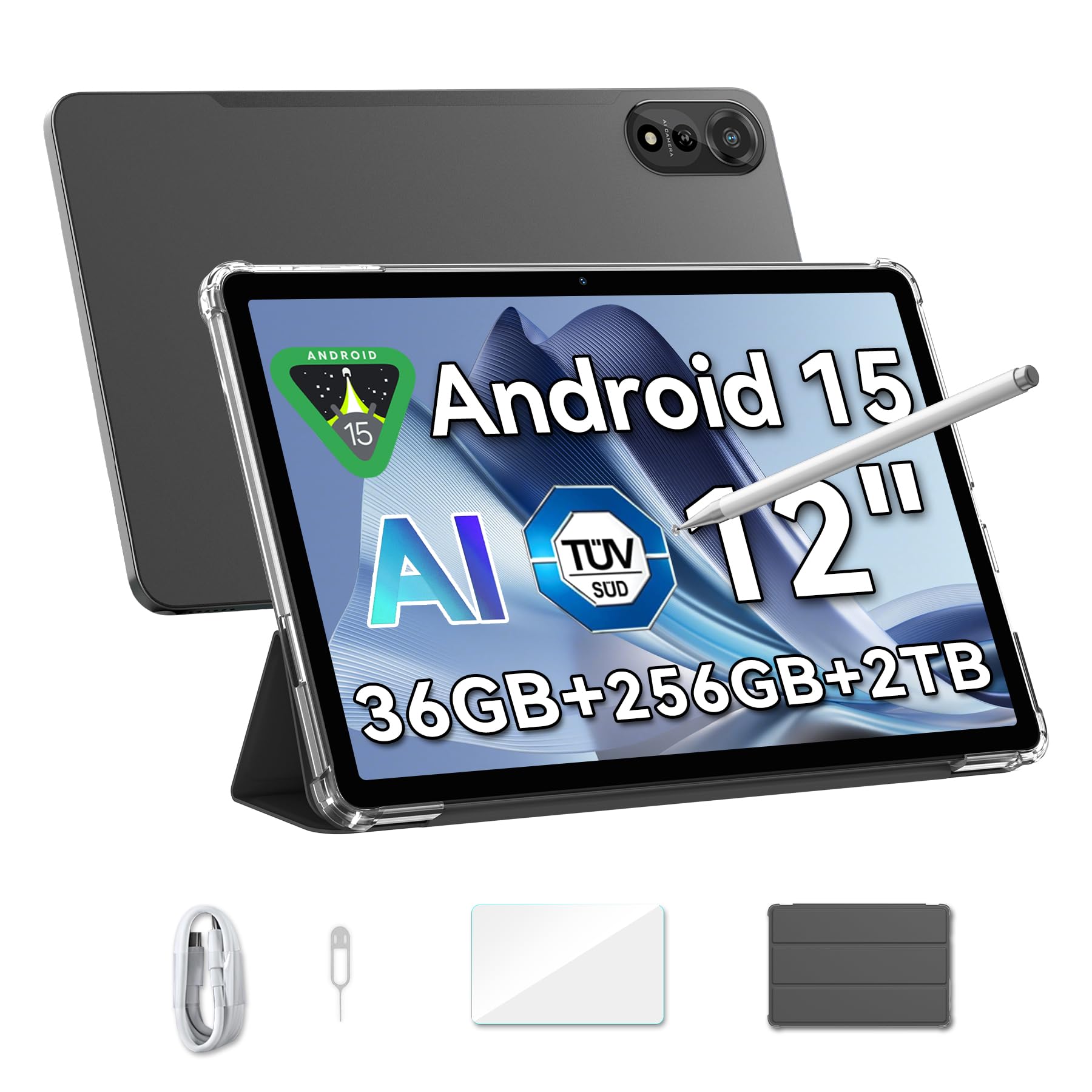 mega tablet 12 inch 15gb ram 256gb rom 4g lte wifi 9000mah