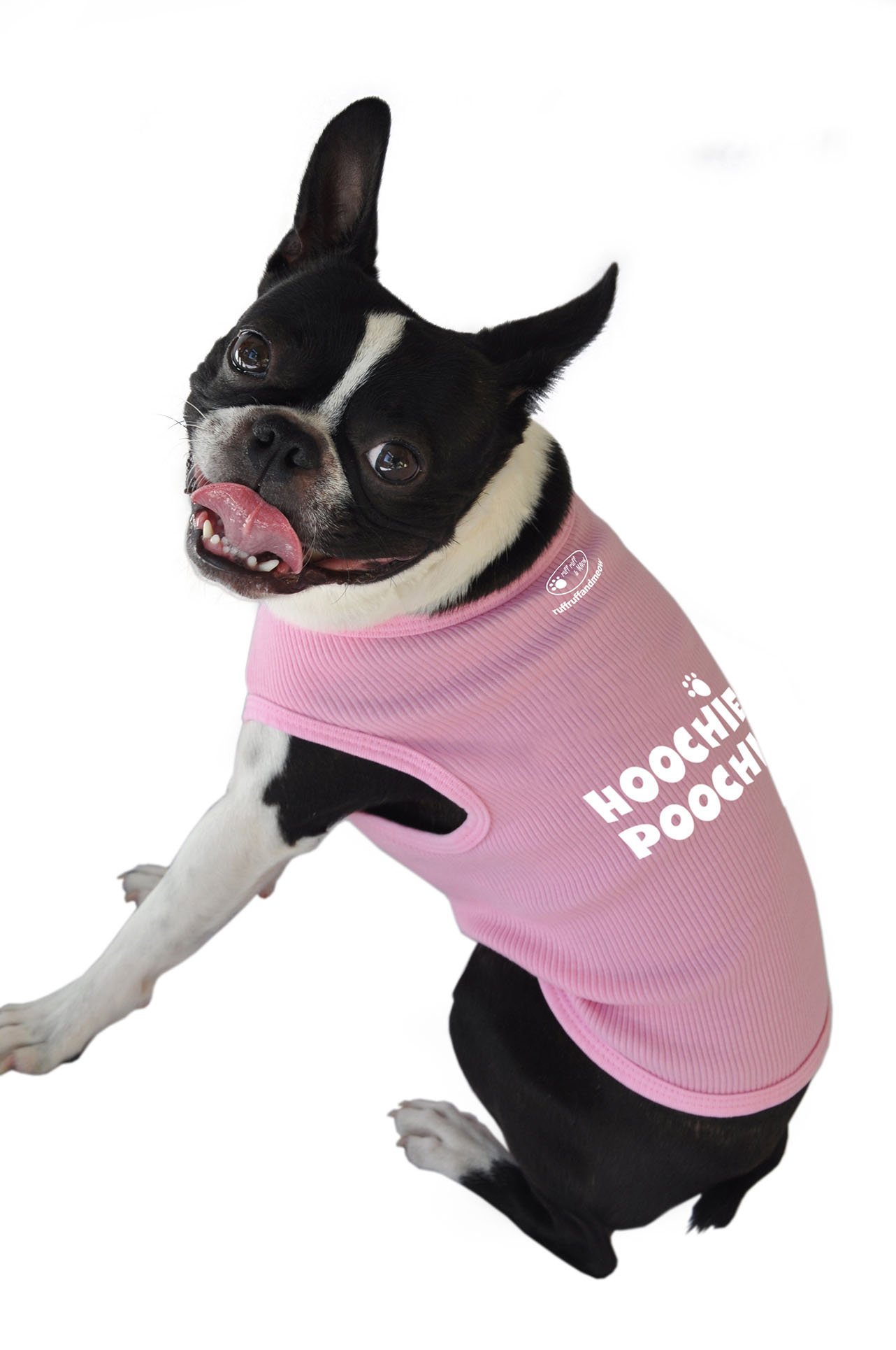 Ruff Ruff and Meow Dog Tank Top, Hoochie Poochie, Pink, Medium