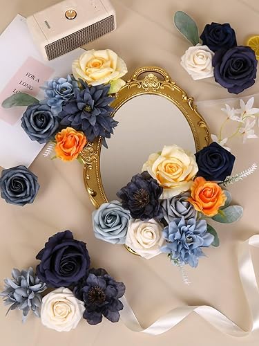 Miniatura 2 de Flores artificiales de dalia morada, flores falsas para centros de mesa de boda, flores de seda, ramo de novia, flores lilas de lavanda para