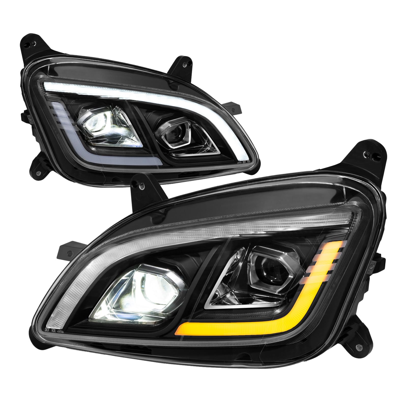 Photo 1 of EVERESTHD Pair Performance Headlights fit for Peterbilt 579 587 2011-2021 Full LED Truck Headlamp Left Driver Side and Right Passenger Side