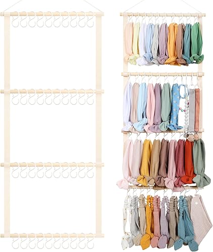 POVETIRE Soporte para diadema para niñas, diademas de bebé, accesorios para el cabello, organizador de almacenamiento para colgar en la pared para