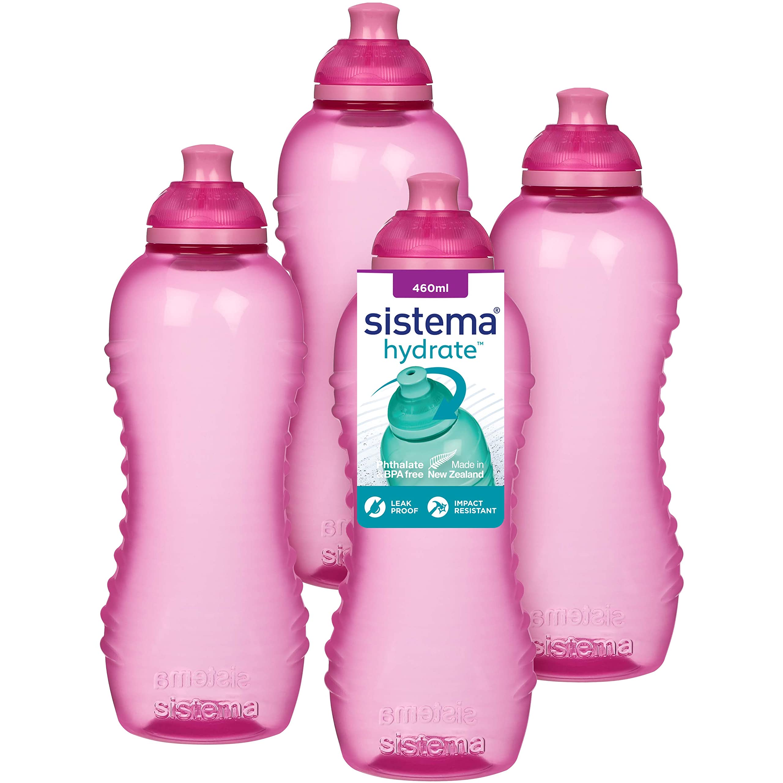 Sistema Twist 'n' Sip Squeeze Sports Water Bottles Leakproof Water