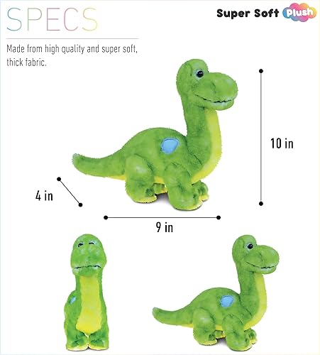 Miniatura 3 de Puzzled DolliBu - Animal de peluche de dinosaurio de peluche, dinosaurio verde abrazable, adorable juguete de peluche de dinosaurio, lindo regalo