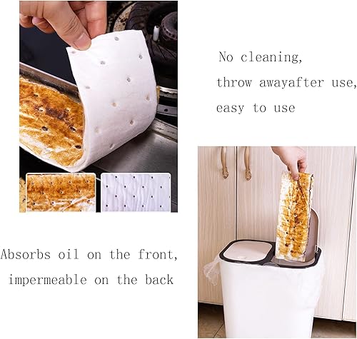 Miniatura 6 de 12 filtros de grasa de papel, cocina restaurante cocina máquina filtros grasa papel carbono universal campana extractora ventilador, blanco