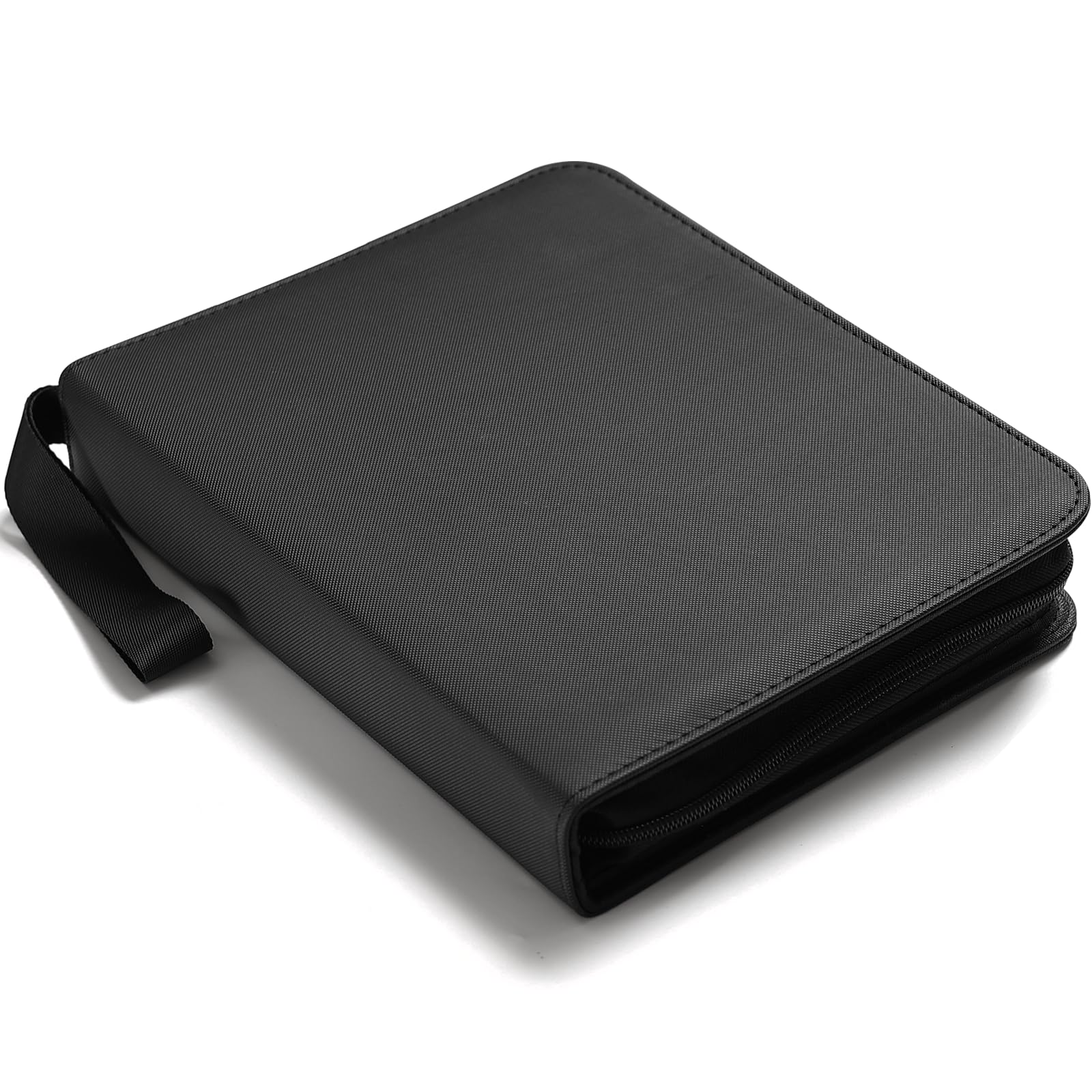 Card Binder for Toploaders,Portable 4 Pockets Trading Card Holder Albums for Sports, Trading, and Gaming Cards Black